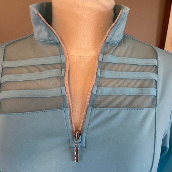 Arista Equestrian Robin egg Blue Women's Top size LG Excellent - Picture 7 of 8